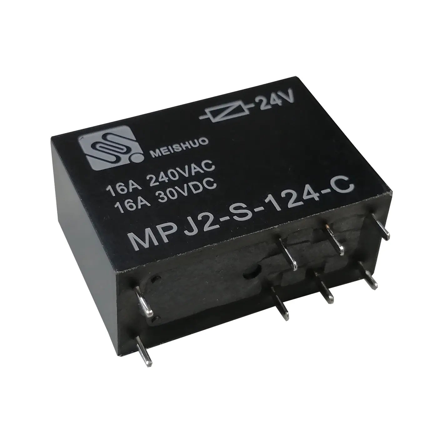 8339-260328-113000-sae2-4c5c9c رله 24ولت 8پین تک کنتاکت 16 امپر پلاستیکی